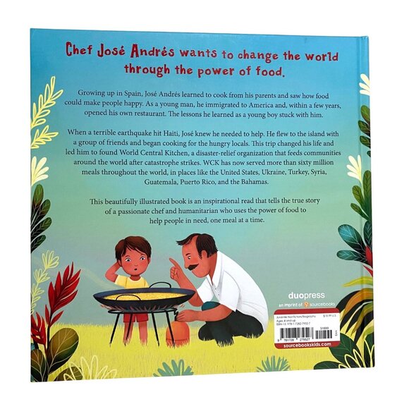 Jose Feeds the World Hardcover David Unger Childrens Picture Book Biography Chef - Picture 2 of 6